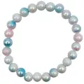 Iridescent Multicolor and White Marble Long Distance Bracelets - 2 Pack at Spencer's