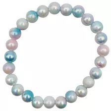 Iridescent Multicolor and White Marble Long Distance Bracelets - 2 Pack at Spencer's