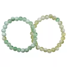 Yellow and Green Marble Long Distance Bracelets - 2 Pack at Spencer's