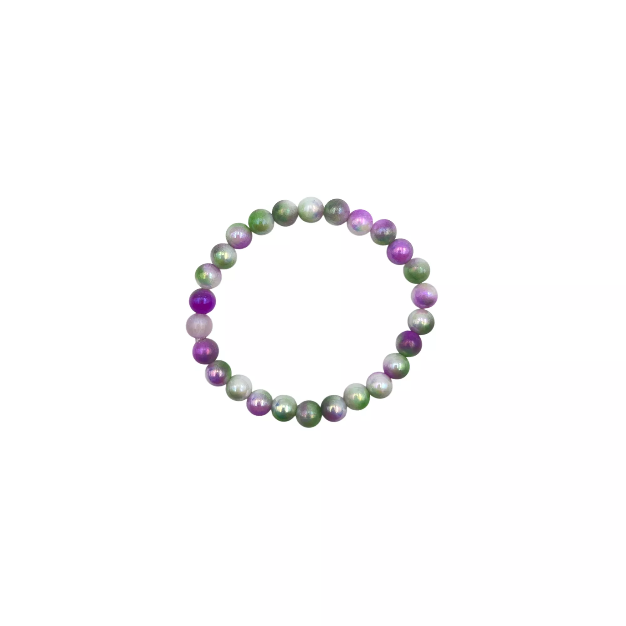 Iridescent Green and Purple Long Distance Bracelets - 2 Pack at Spencer's