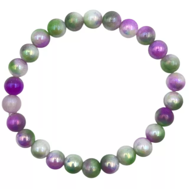 Iridescent Green and Purple Long Distance Bracelets - 2 Pack at Spencer's