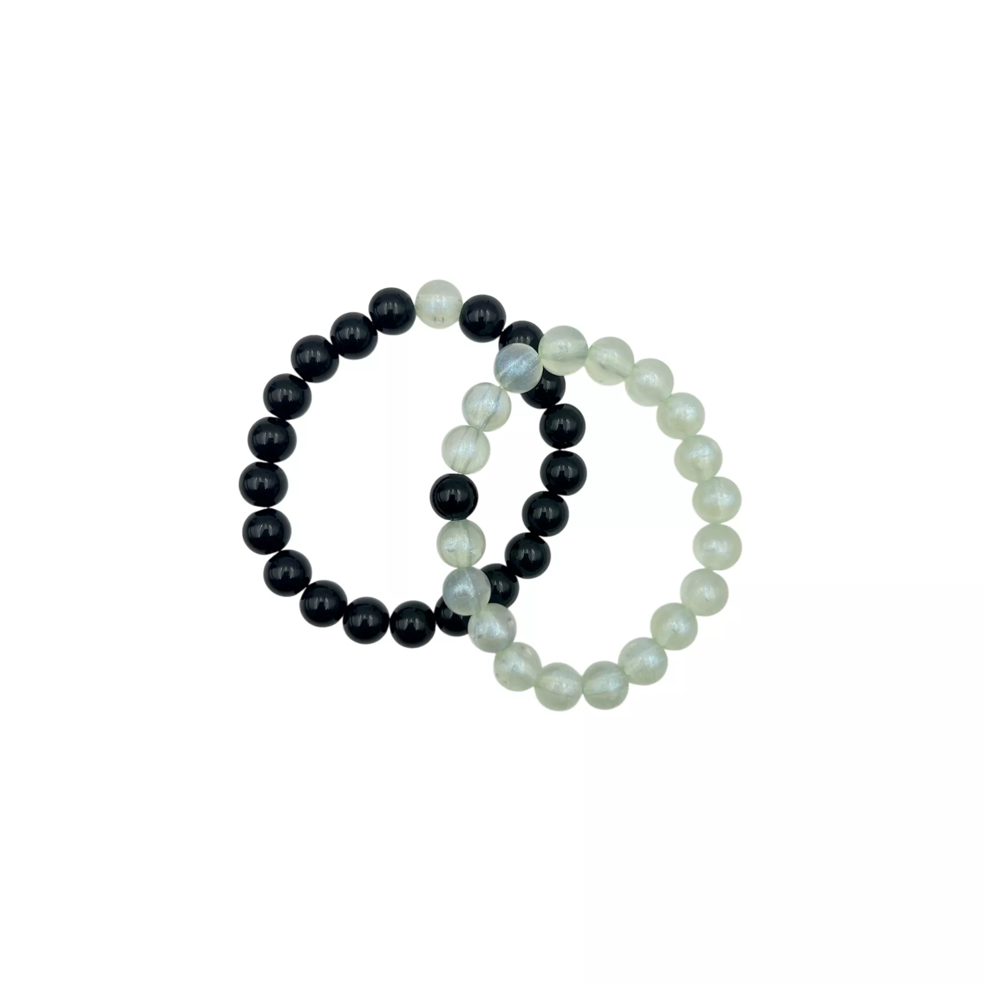 Iridescent Green and Black Long Distance Bracelets - 2 Pack at Spencer's