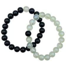Iridescent Green and Black Long Distance Bracelets - 2 Pack at Spencer's