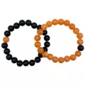 Black and Orange Long Distance Bracelets - 2 Pack at Spencer's