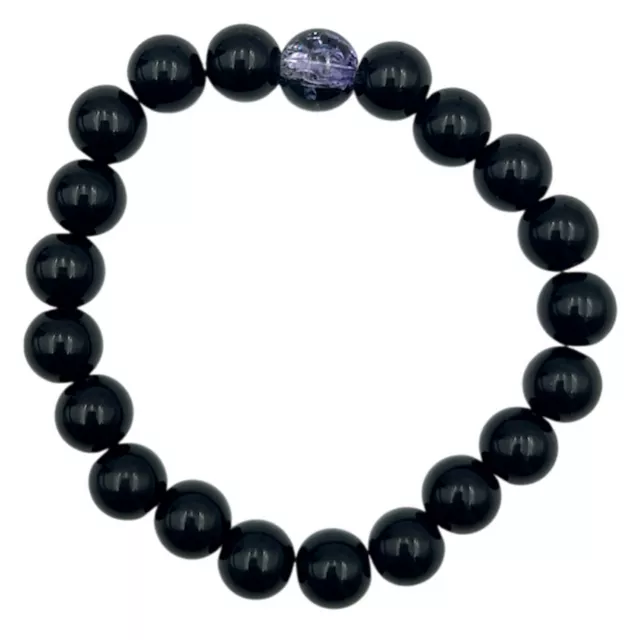 Black and Purple Marble Long Distance Bracelets - 2 Pack at Spencer's