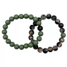 Black and Green Marble Long Distance Bracelets – 2 Pack at Spencer's