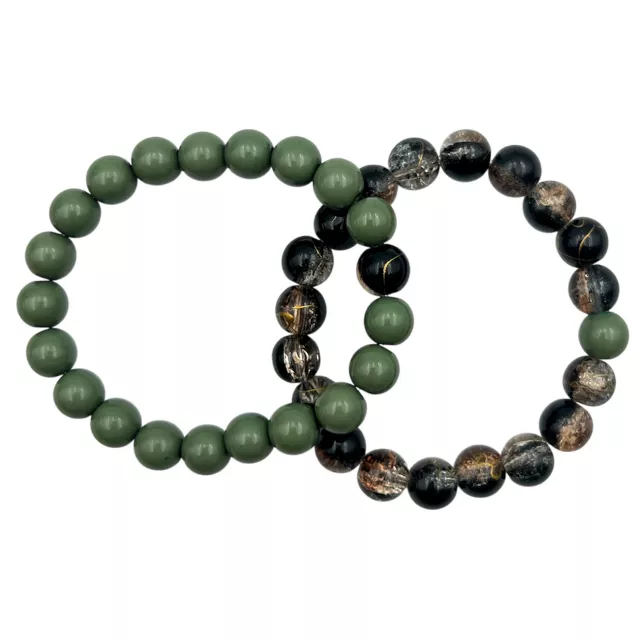 Black and Green Marble Long Distance Bracelets – 2 Pack at Spencer's