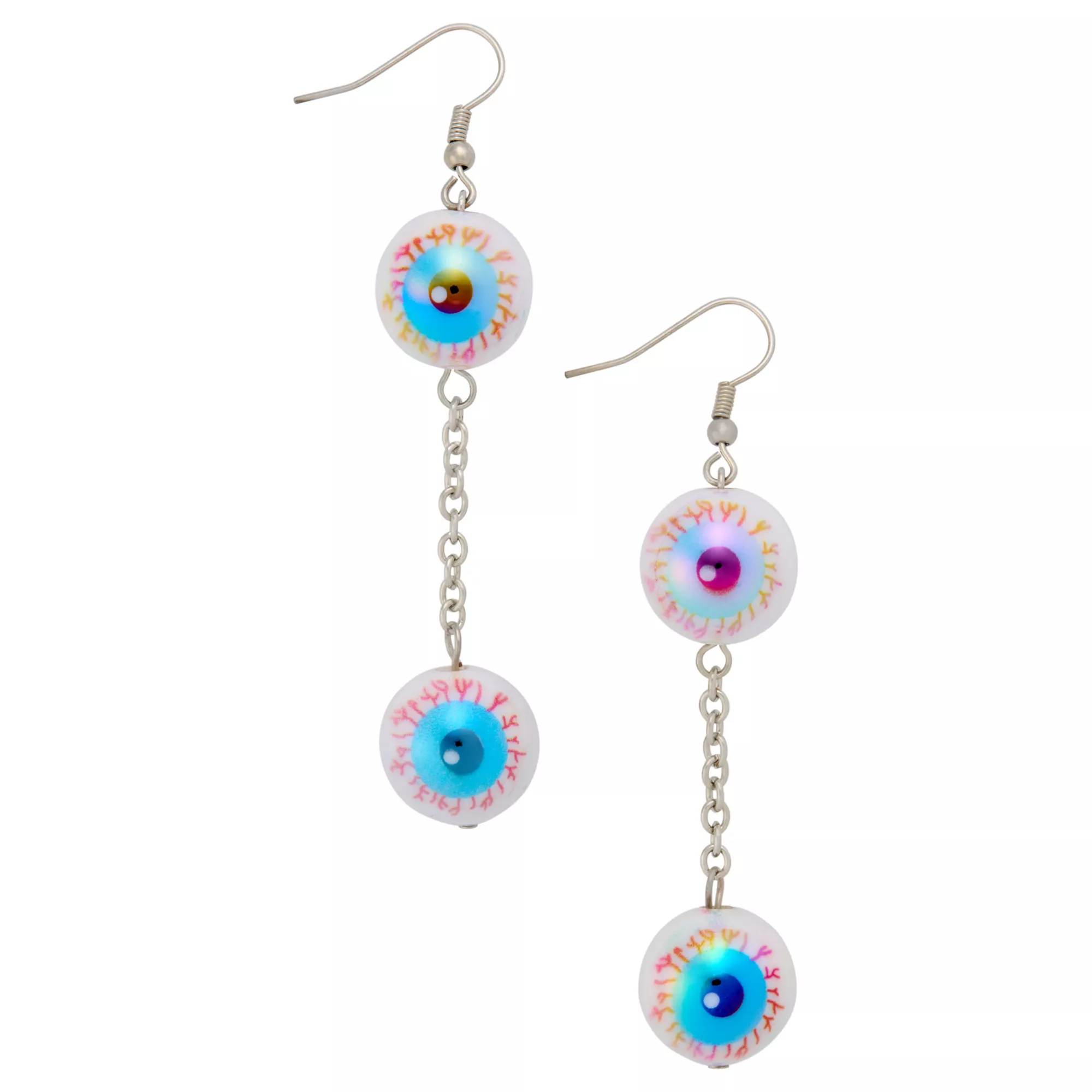 Eyeball Drop Chain Dangle Earrings at Spencer's