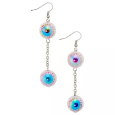 Eyeball Drop Chain Dangle Earrings at Spencer's