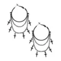 Celestial Star Dangle Hoop Earrings at Spencer's
