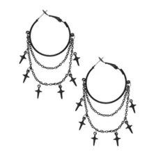 Celestial Star Dangle Hoop Earrings at Spencer's