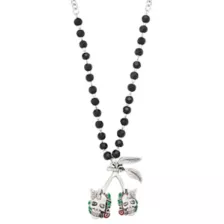 Cherry Skull Beaded Chain Necklace at Spencer's
