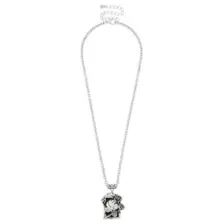 Skull and Roses Pendant Chain Necklace at Spencer's