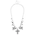 Cross and Flower Charm Necklace at Spencer's