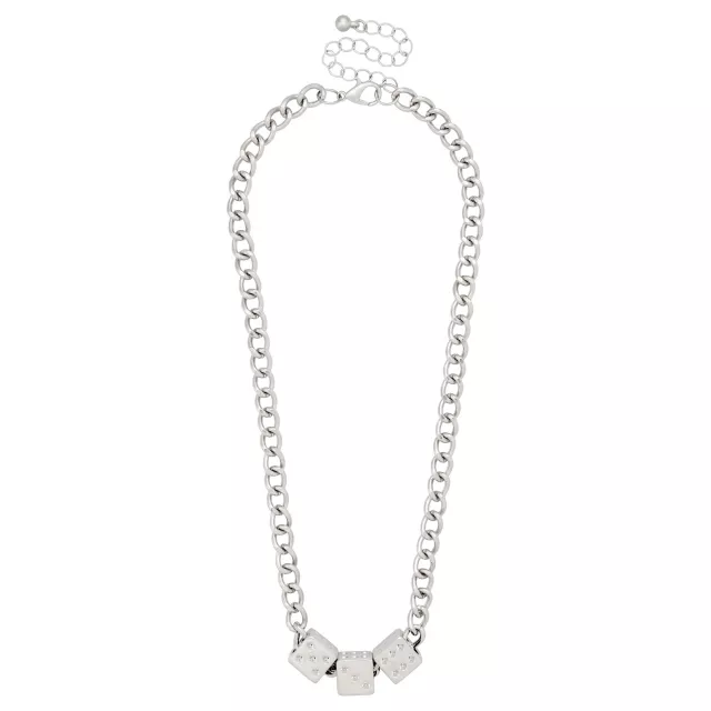 Three Dice Chain Necklace at Spencer's