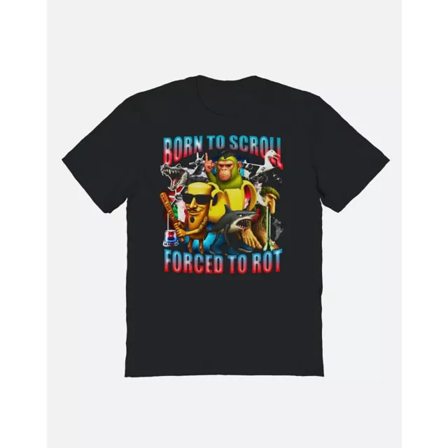 Born to Scroll Forced to Rot T Shirt at Spencer's