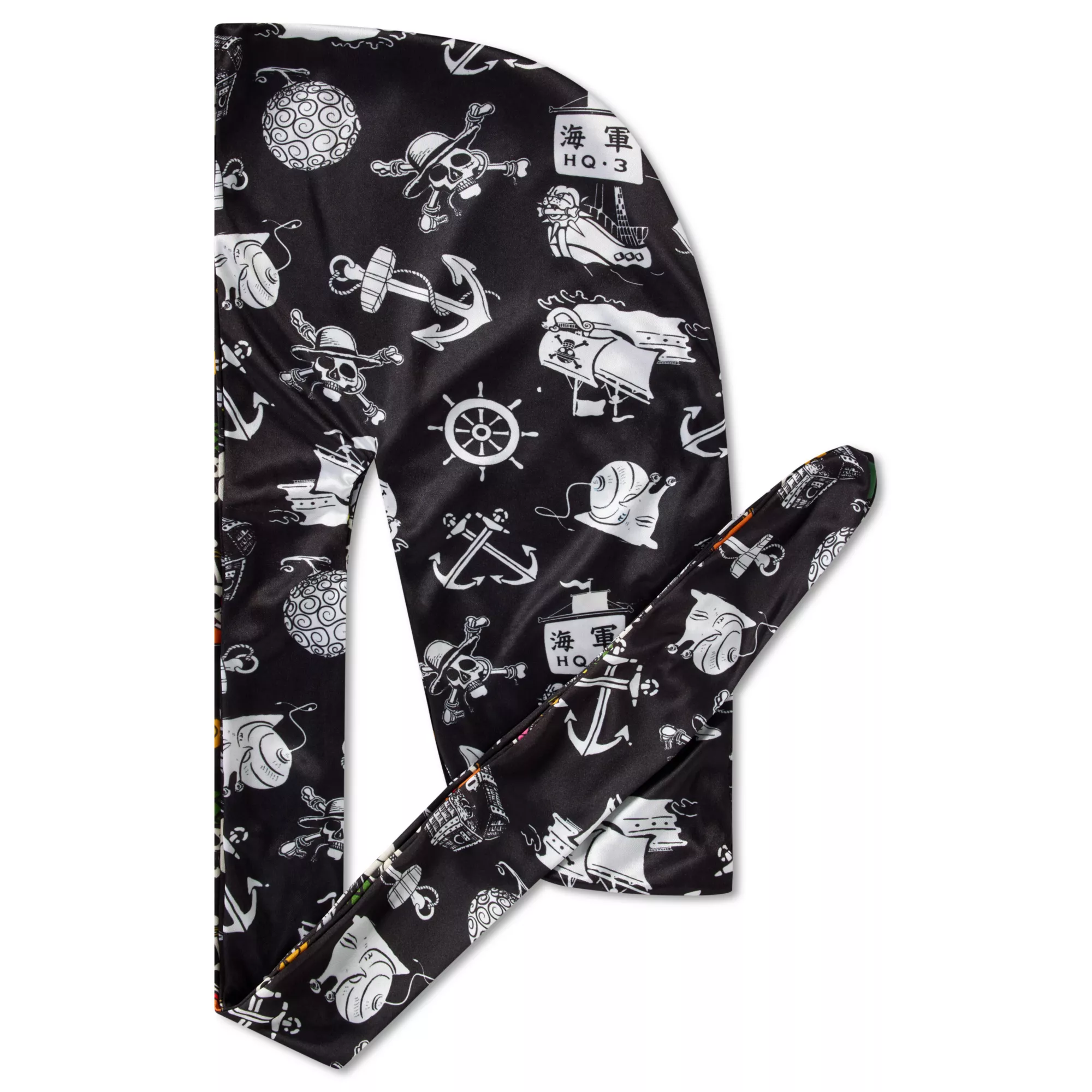 One Piece Skull and Crossbones Reversible Durag at Spencer's