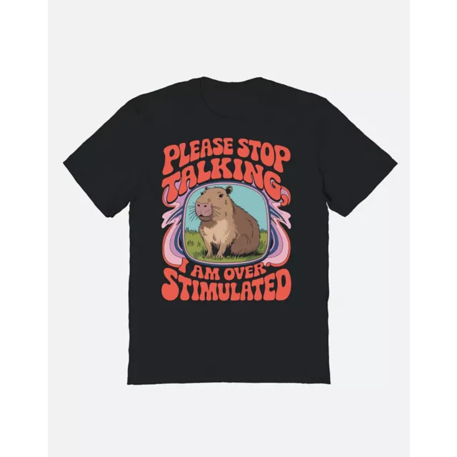 Please Stop Talking T Shirt - Poppy Pink