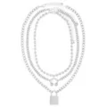 Multi-Pack Lock and Horseshoe Charm Silver-Tone Chain Necklaces - 3 Pack at Spencer's