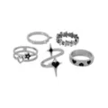 Multi-Pack Starstruck Heart Silver-Tone Rings - 5 Pack at Spencer's