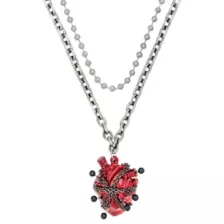 Multi-Pack Chained Anatomical Heart Necklaces - 2 Pack at Spencer's