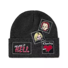 Chucky and Tiff Patch Cuff Beanie Hat at Spencer's