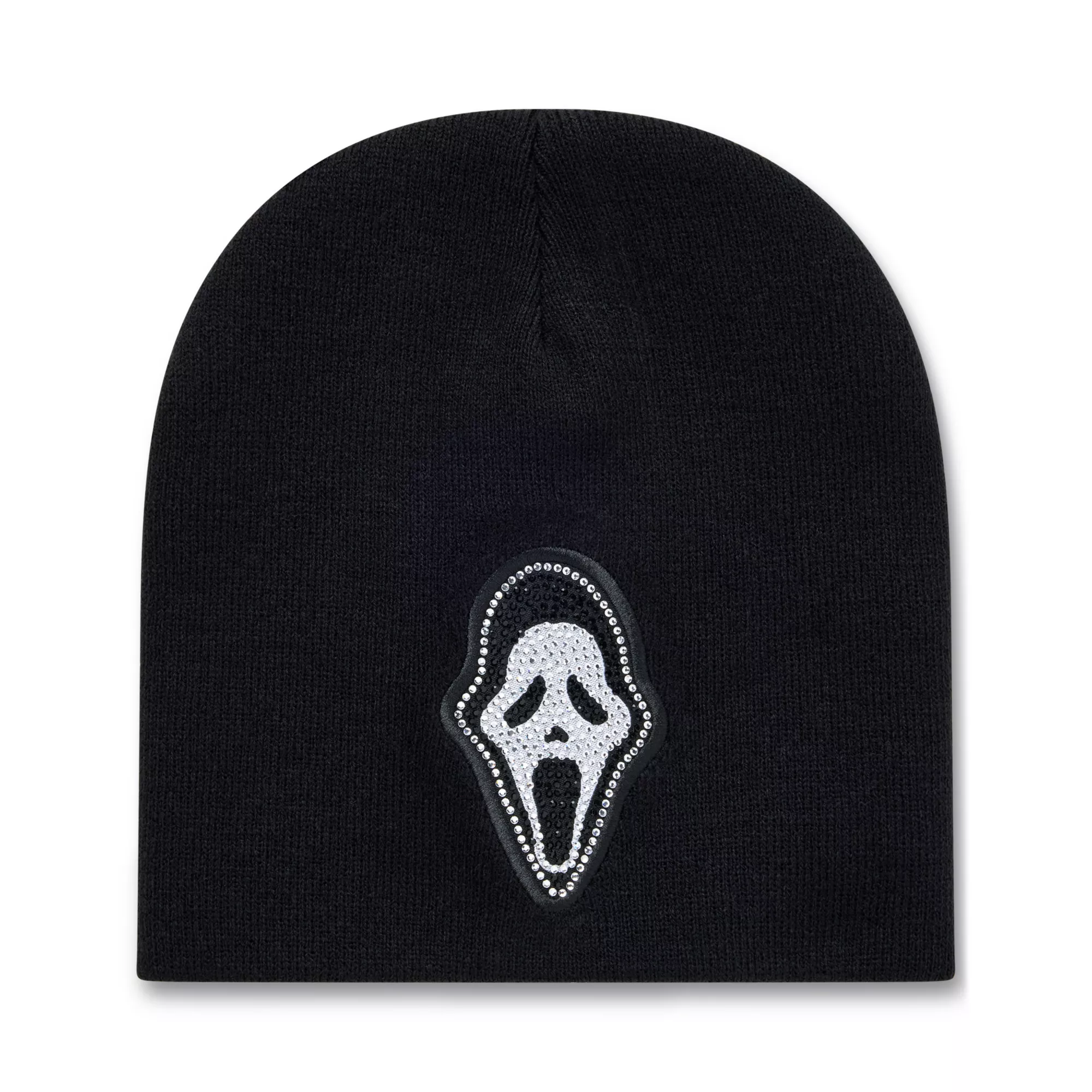Ghost Face Rhinestone Beanie Hat at Spencer's
