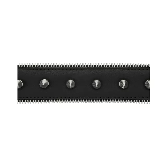 Zipper Spiked Faux Leather Cuff Bracelet at Spencer's