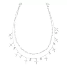 2-Row Celestial Barbed Wire Wallet Chain at Spencer's