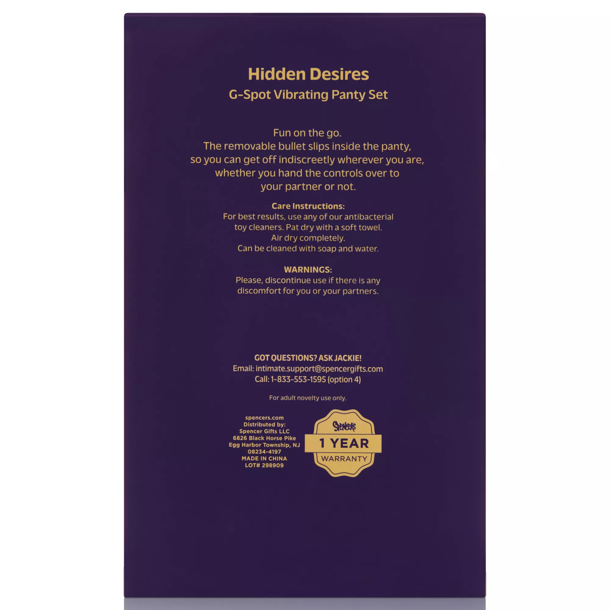 Hidden Desires G-Spot Remote Control Vibrating Panties - Hott Love Extreme at Spencer's