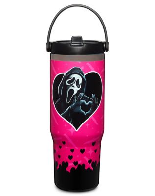 Ghost Face Love Travel Tumbler with Handle - 30 oz.