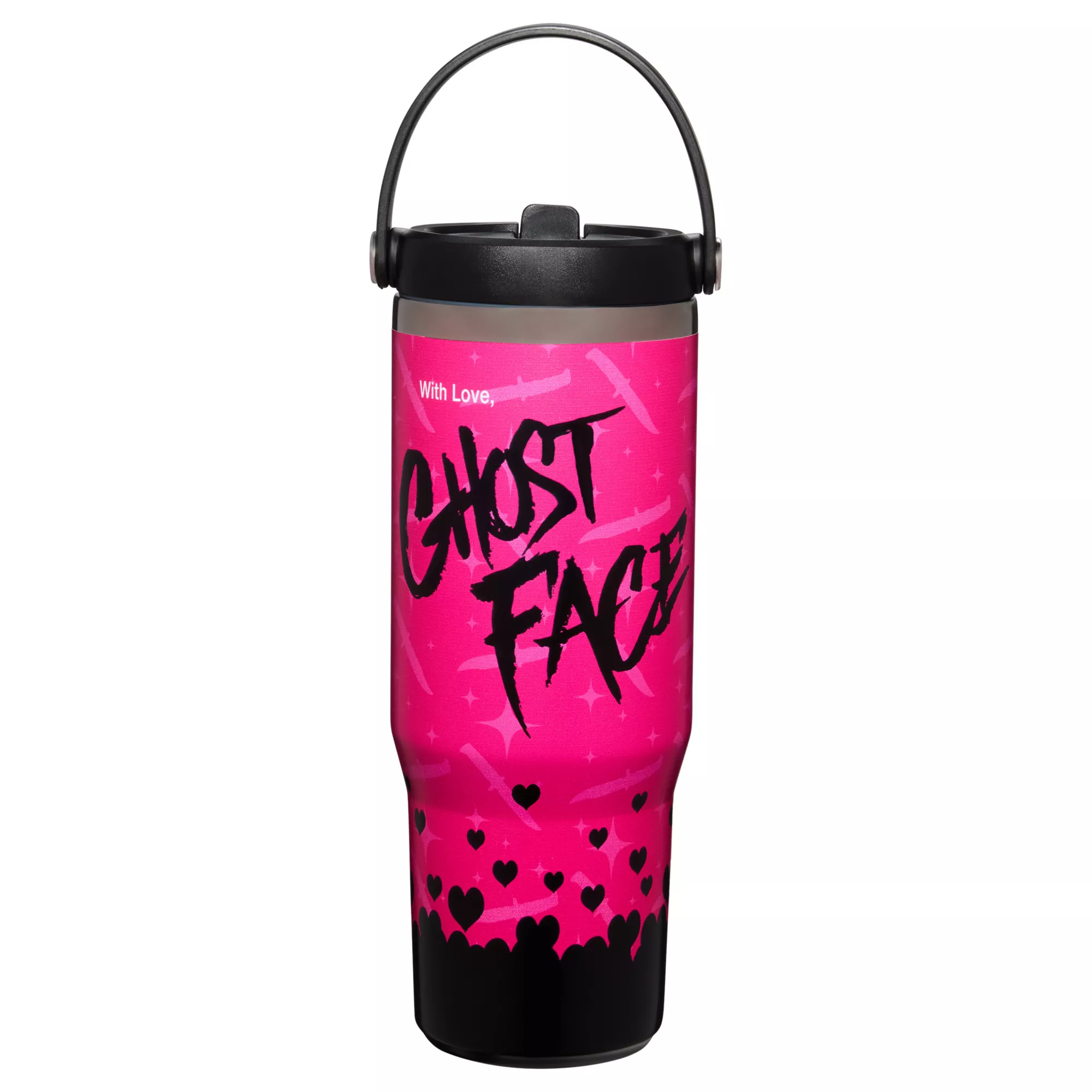 Ghost Face Love Travel Tumbler with Handle - 30 oz. at Spencer's