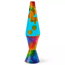 17 Inch Rainbow Splashy Petal Lava Lamp at Spencer's
