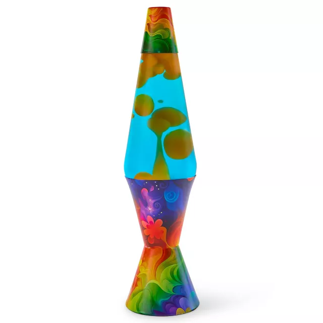 17 Inch Rainbow Splashy Petal Lava Lamp at Spencer's
