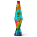 17 Inch Rainbow Splashy Petal Lava Lamp at Spencer's