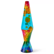 17 Inch Rainbow Splashy Petal Lava Lamp at Spencer's