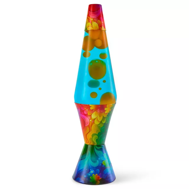 17 Inch Rainbow Splashy Petal Lava Lamp at Spencer's