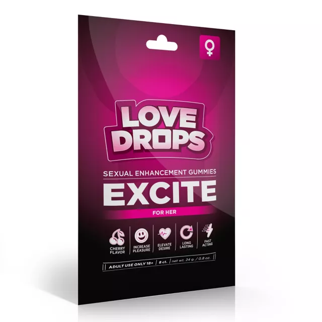 Multi-Pack Love Drops Excite Sexual Enhancement Gummies for Her – 8 Pack at Spencer's