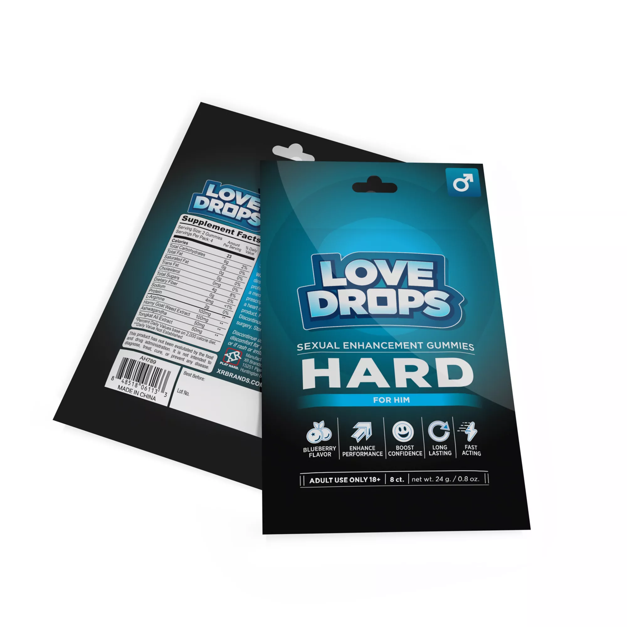 Multi-Pack Love Drops Hard Sexual Enhancement Gummies for Him – 8 Pack at Spencer's