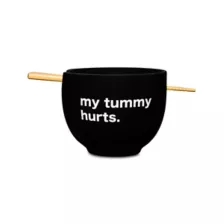 My Tummy Hurts Bowl with Chopsticks - 19 oz. at Spencer's
