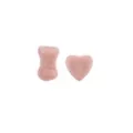 Pink Heart Mahogany Stone Plugs at Spencer's