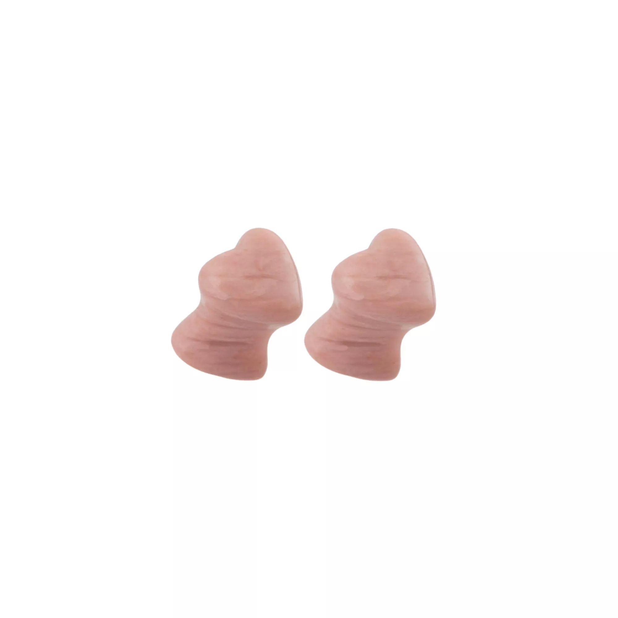 Pink Heart Mahogany Stone Plugs at Spencer's