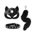 Black Faux-Leather Midnight Fox Kit - Pleasure Bound at Spencer's