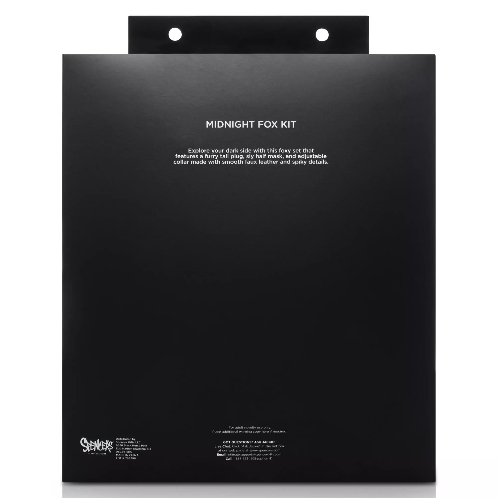 Black Faux-Leather Midnight Fox Kit - Pleasure Bound at Spencer's