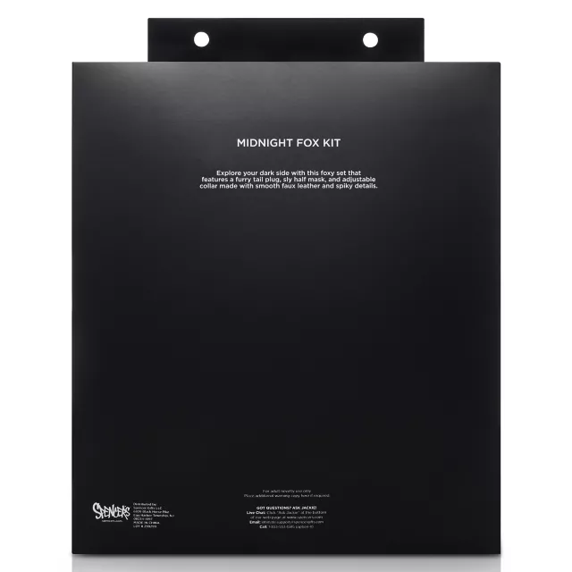 Black Faux-Leather Midnight Fox Kit - Pleasure Bound at Spencer's