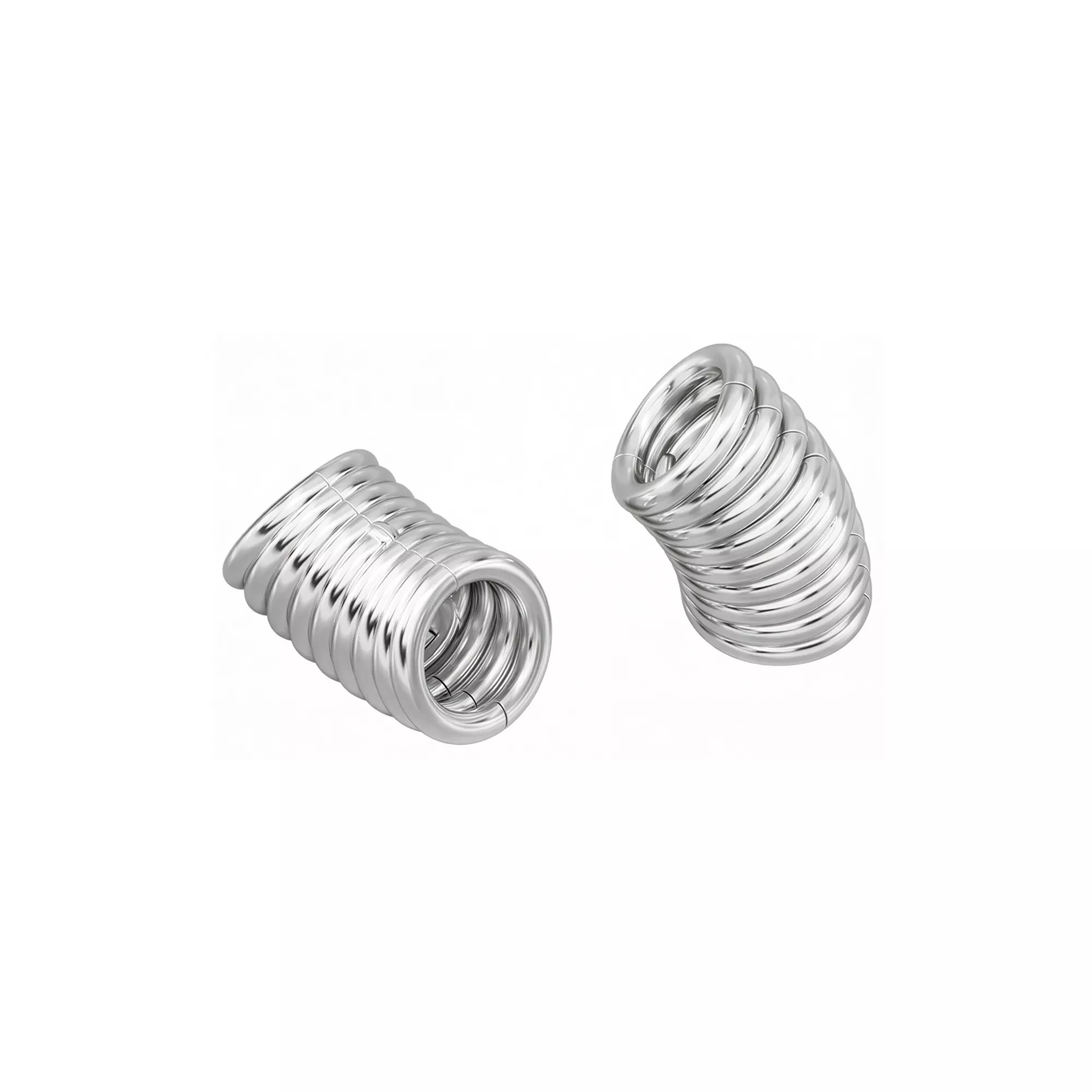 Silver-Plated Spring Ear Lobe Cuffs