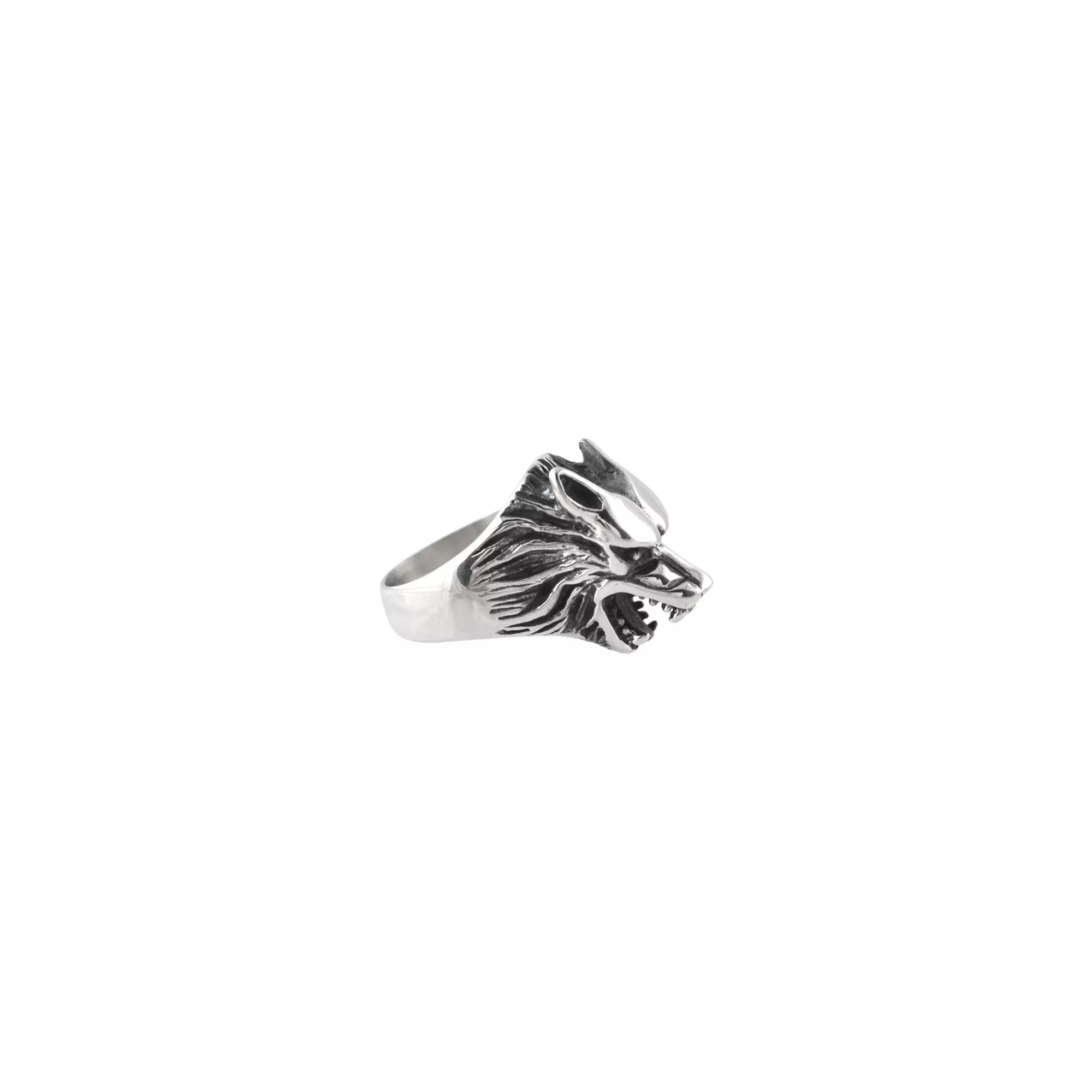 Silvertone Mad Dog Biker Ring