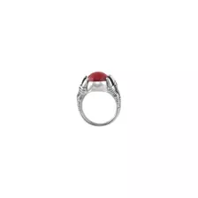 Red Stone Claws Silver-Tone Ring at Spencer's