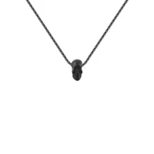 Black Skull and Chain Link Necklace at Spencer's