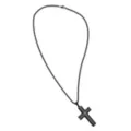 Black Cross Thick Chain Necklace at Spencer's